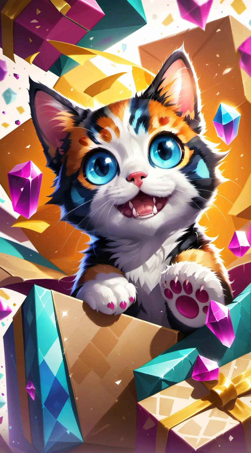 ai character: Kitty Pop background
