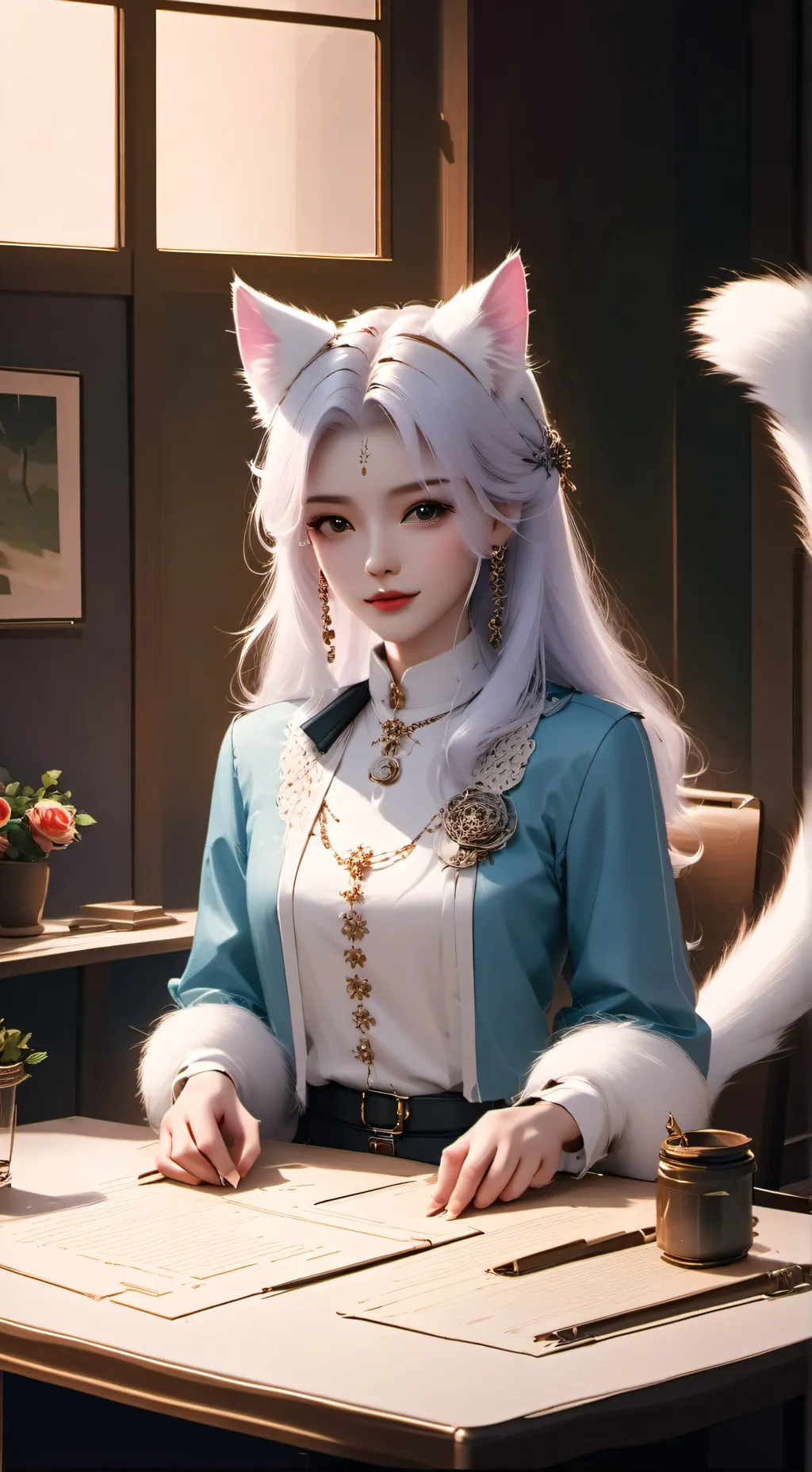 ai character: Baby Julia  background