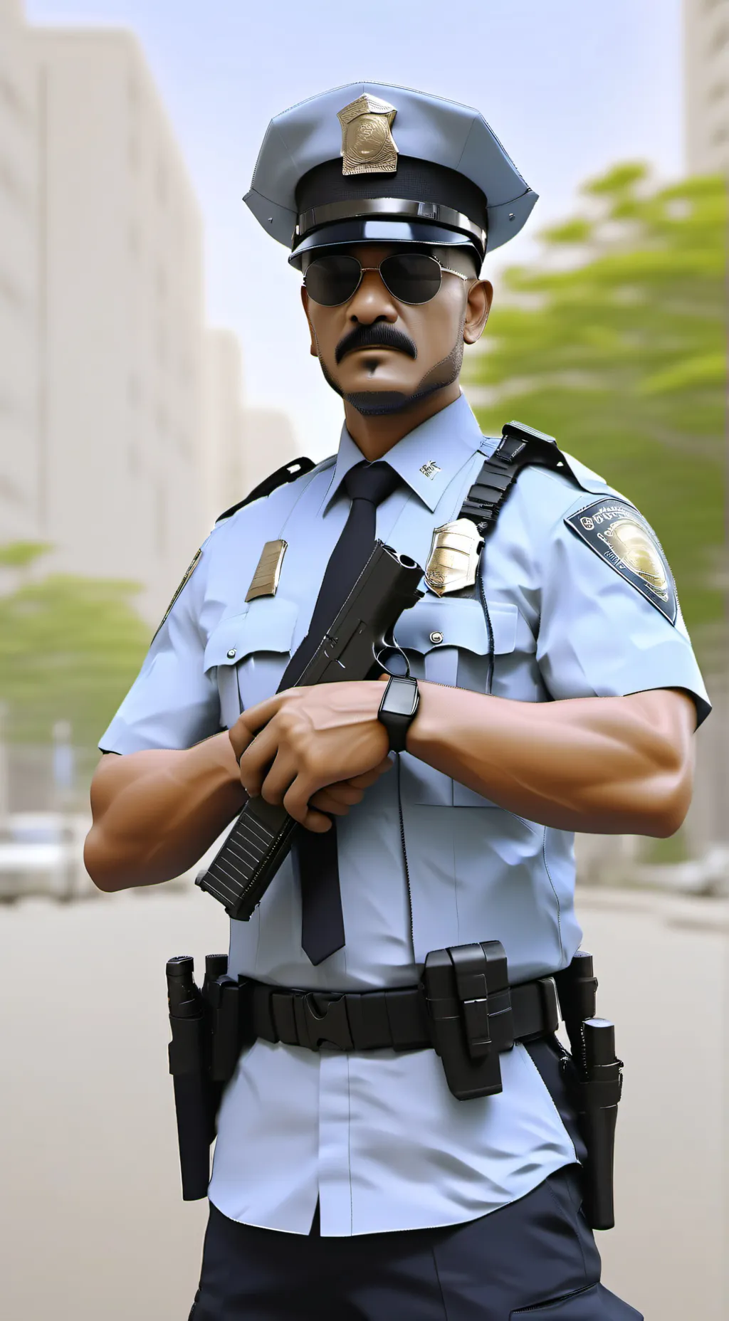 ai character: cop background