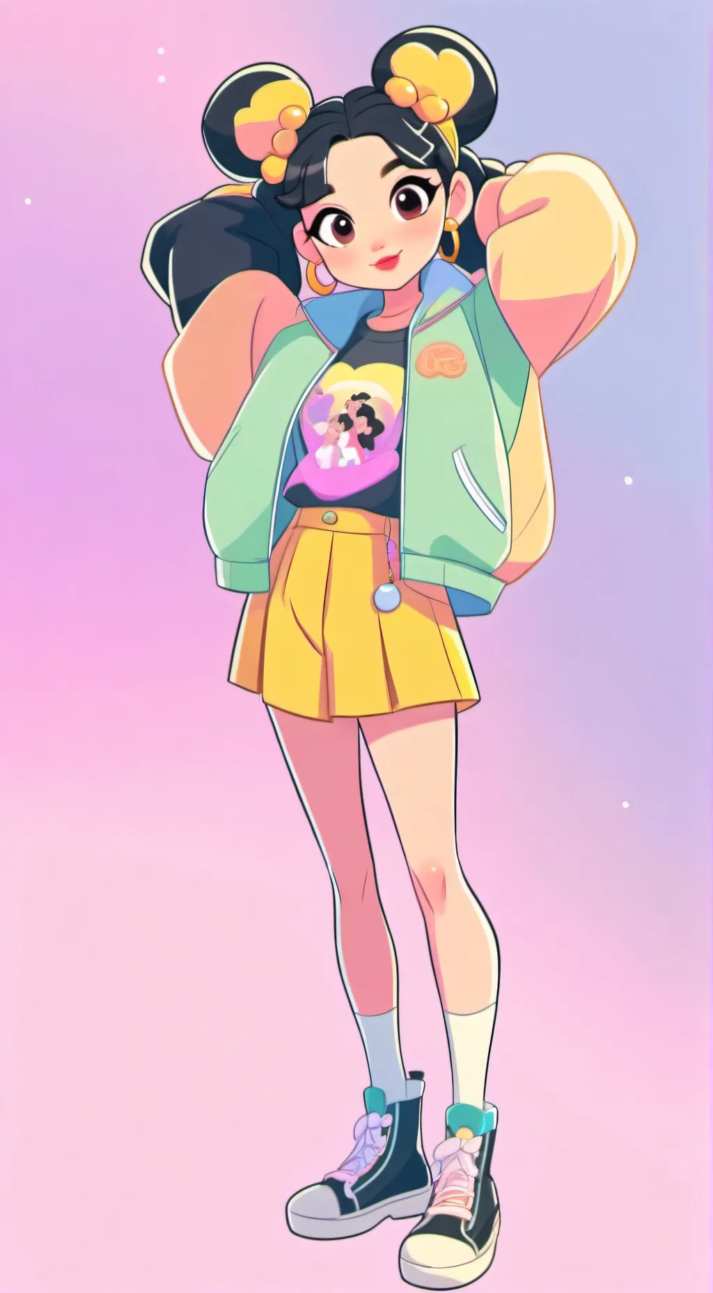 ai character: Zoey from Huntrix. background