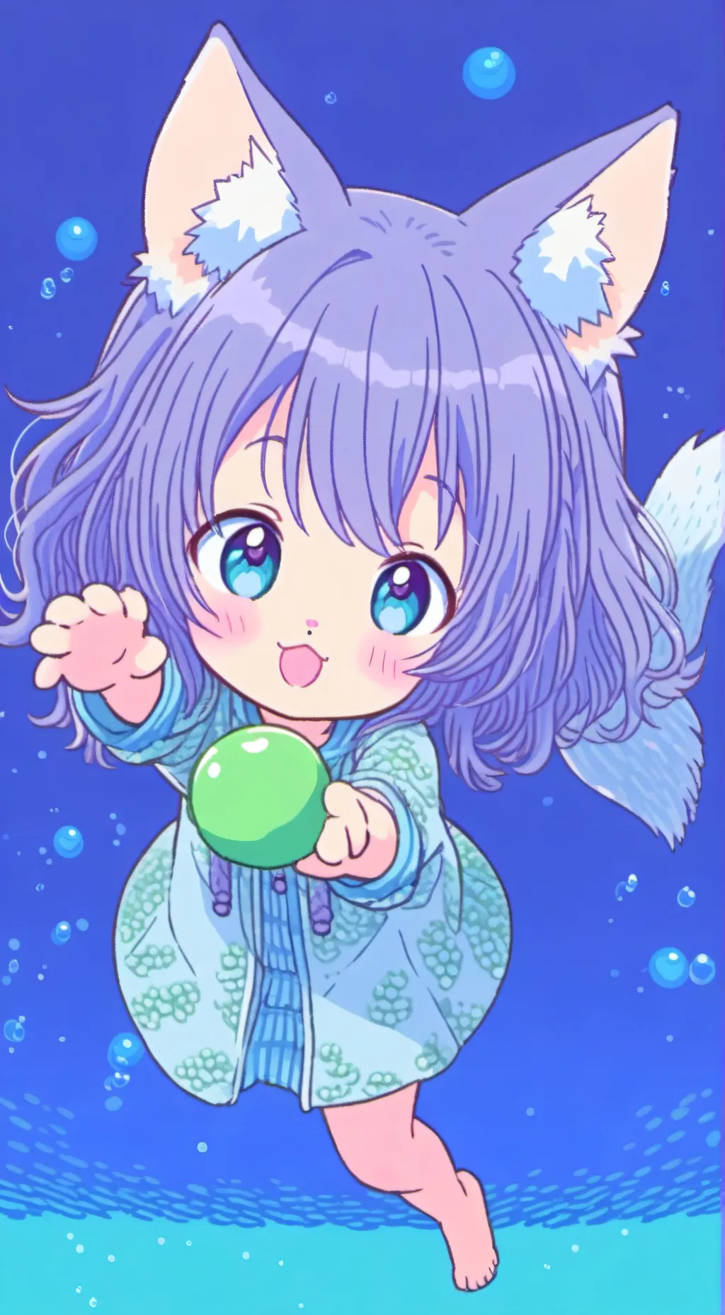 ai character: Minnie the catgirl background