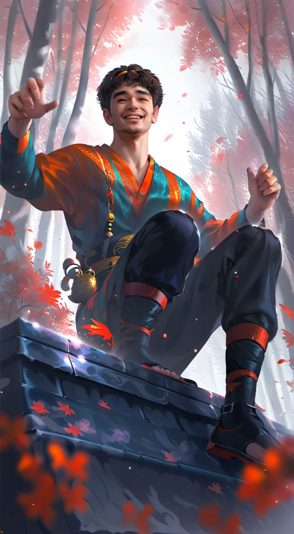 ai character: Boy infection background