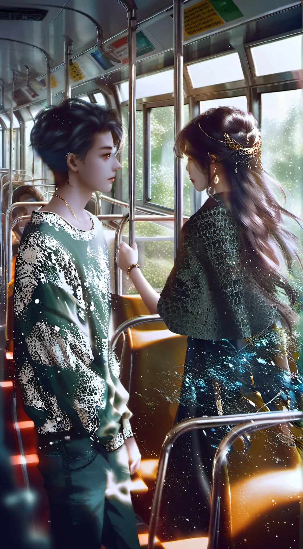 ai character: Bus ride! background