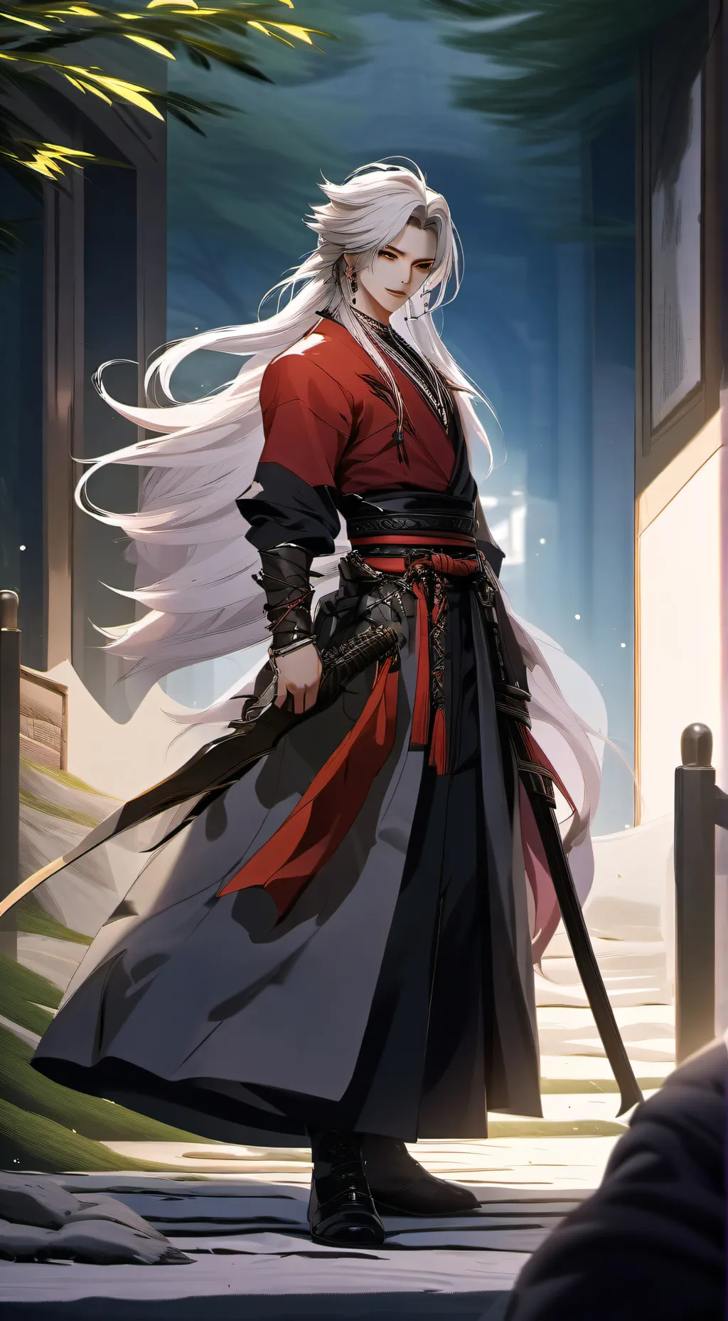 ai character: K-pop demon hunter background