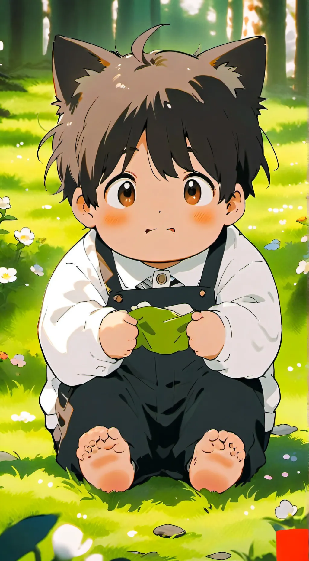 ai character: fat baby background