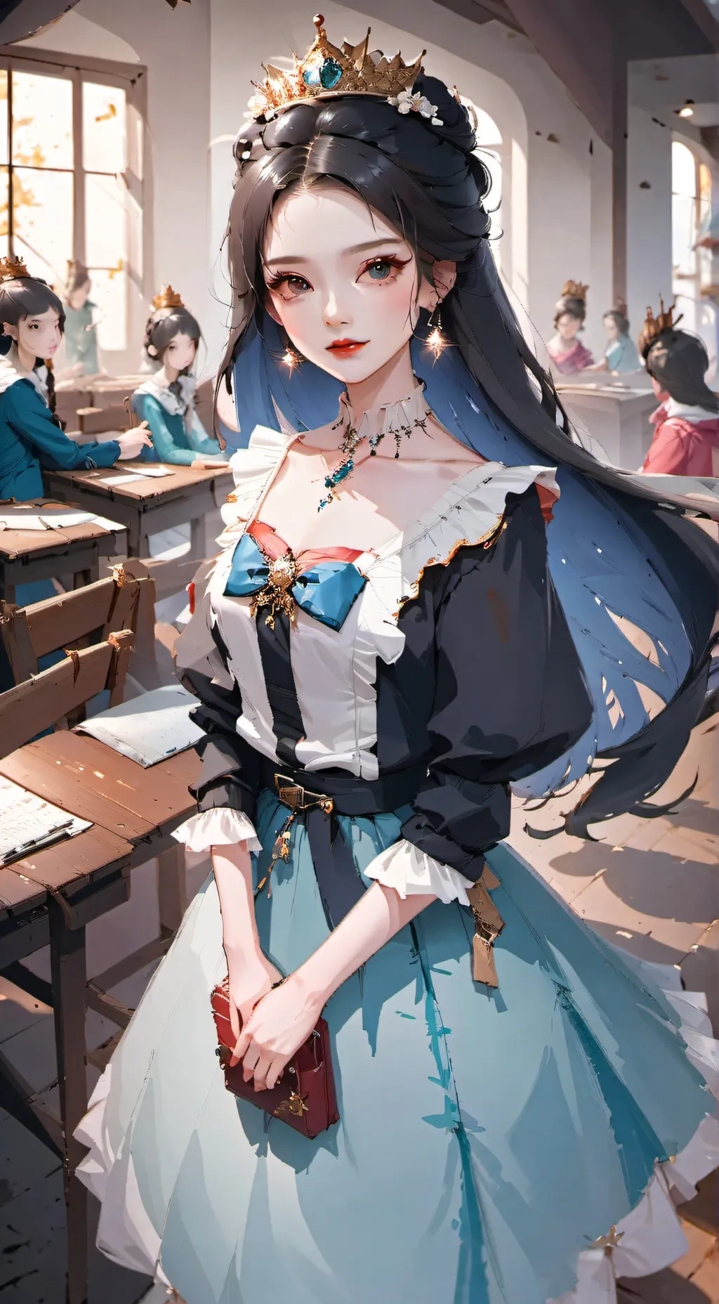 ai character: princess school background