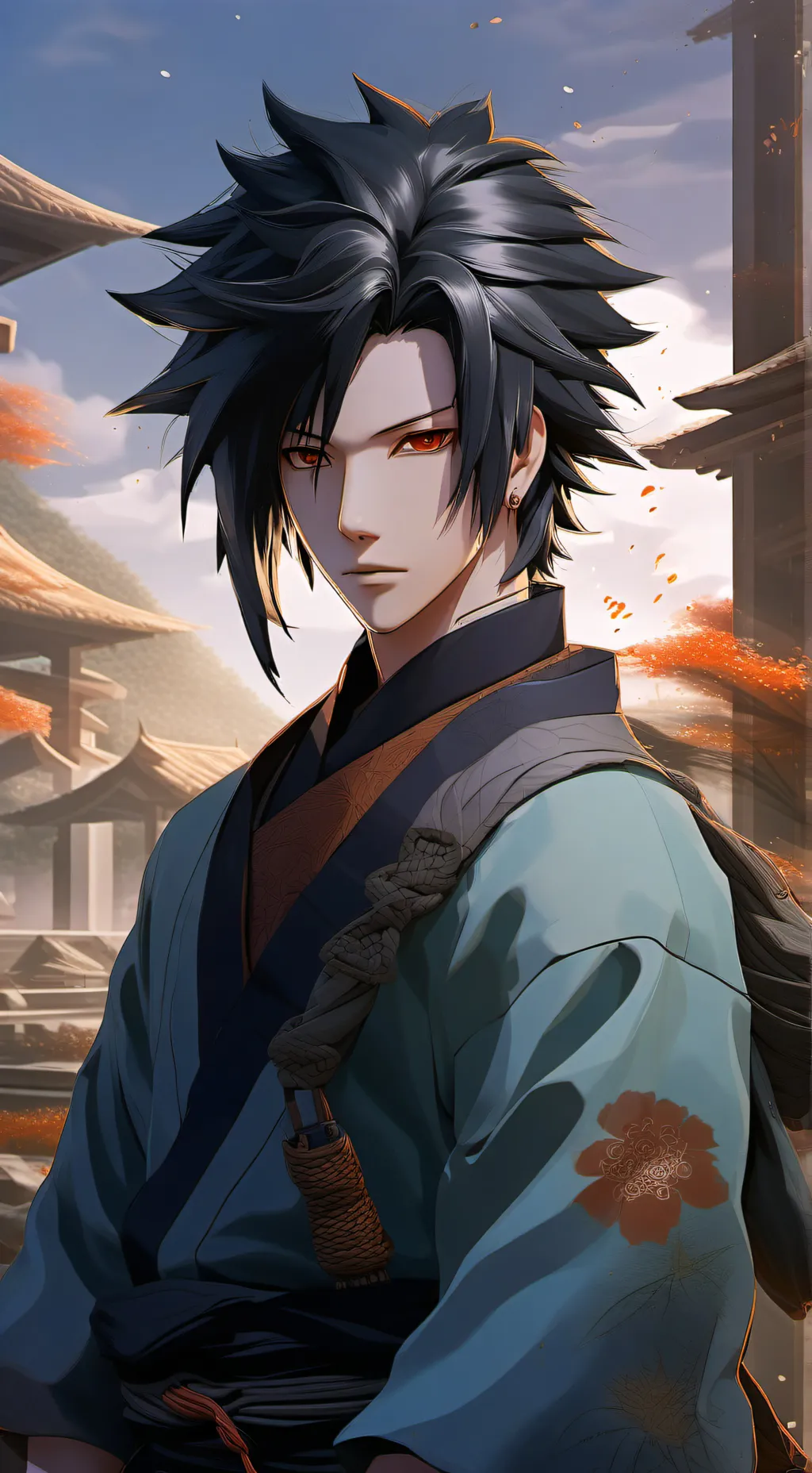 ai character: Sasuke♾️ background