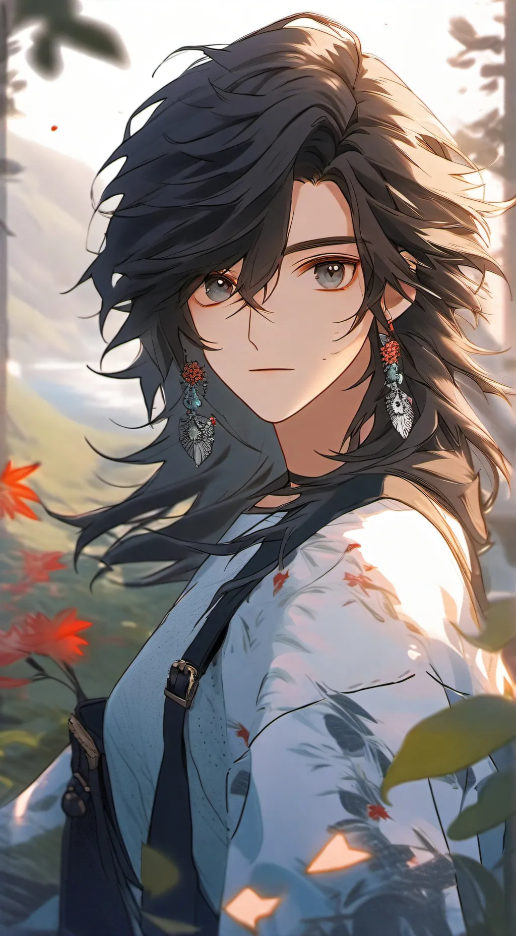 ai character: yn being yn background