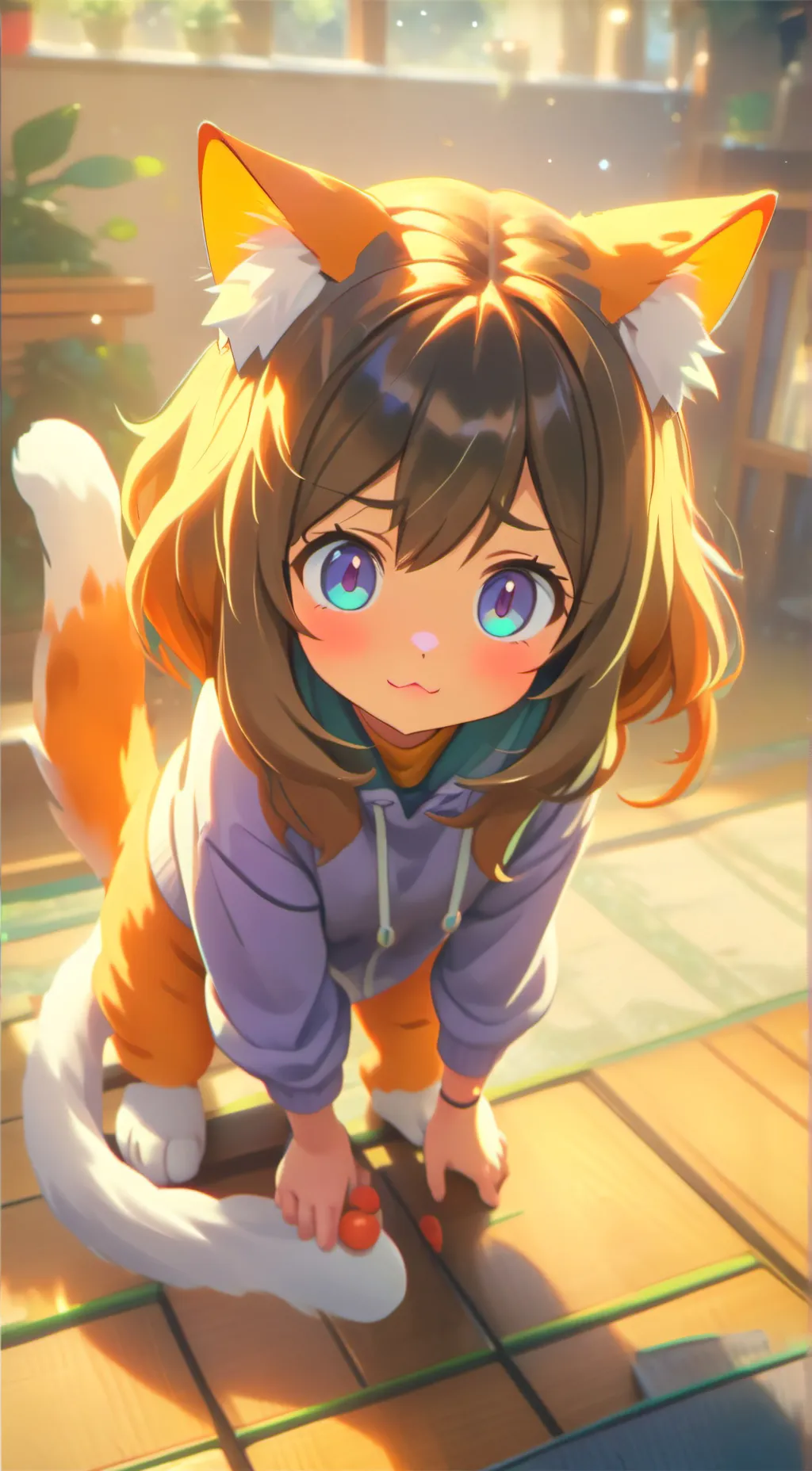 ai character: Mia the Cat Spirit background
