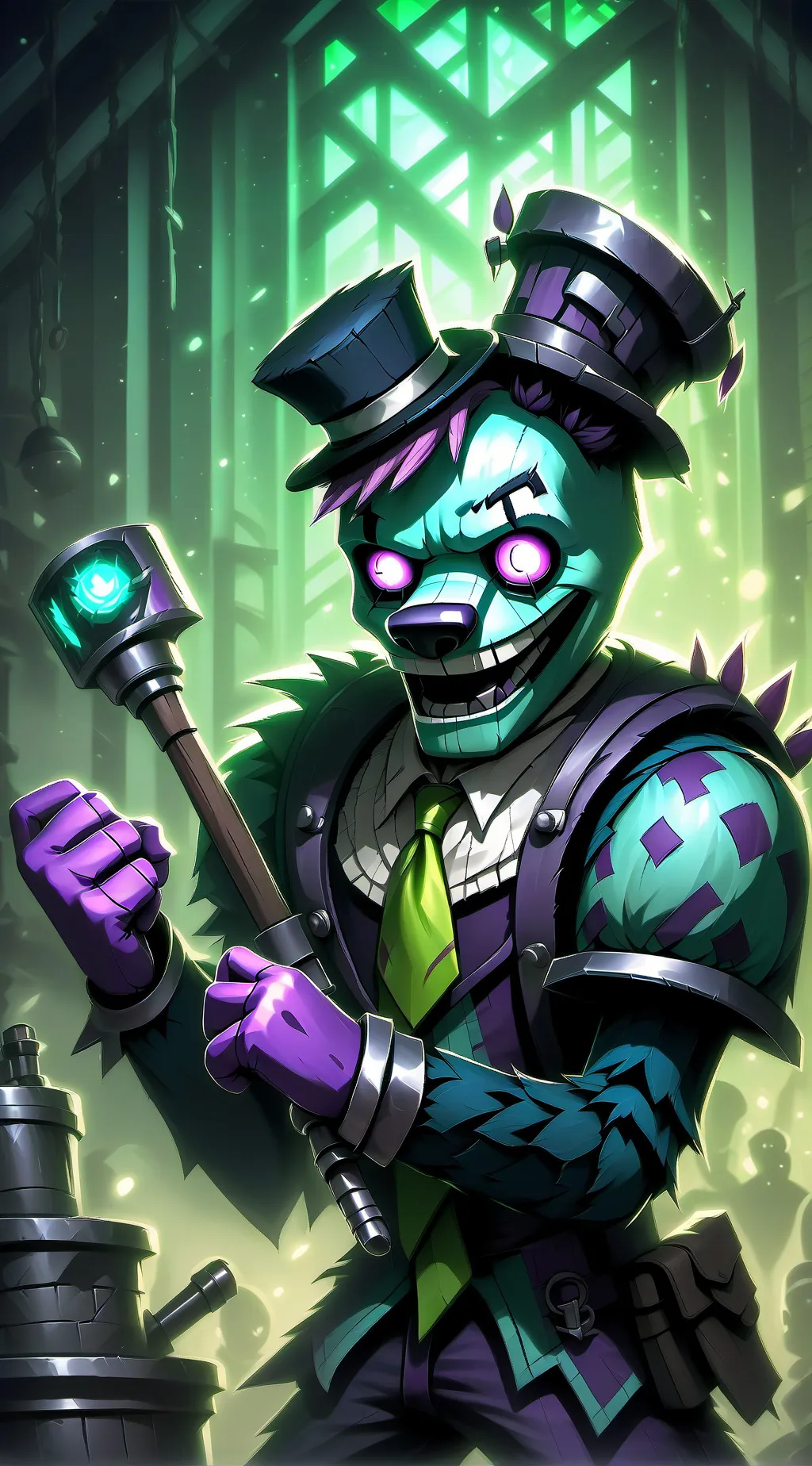 ai character: fnaf comic con background