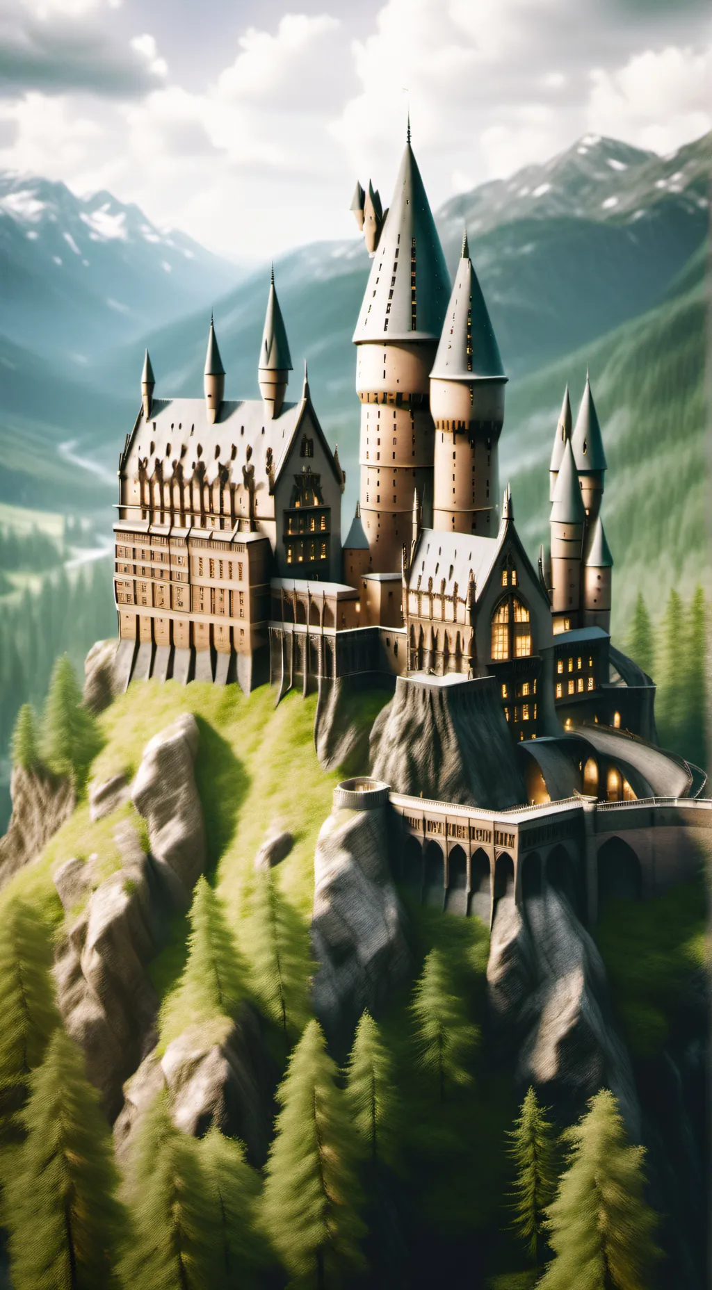 ai character: Hogwarts  background