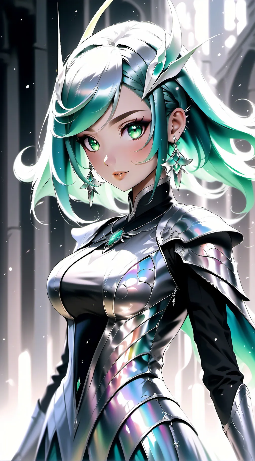 ai character: Sexy robot girl background