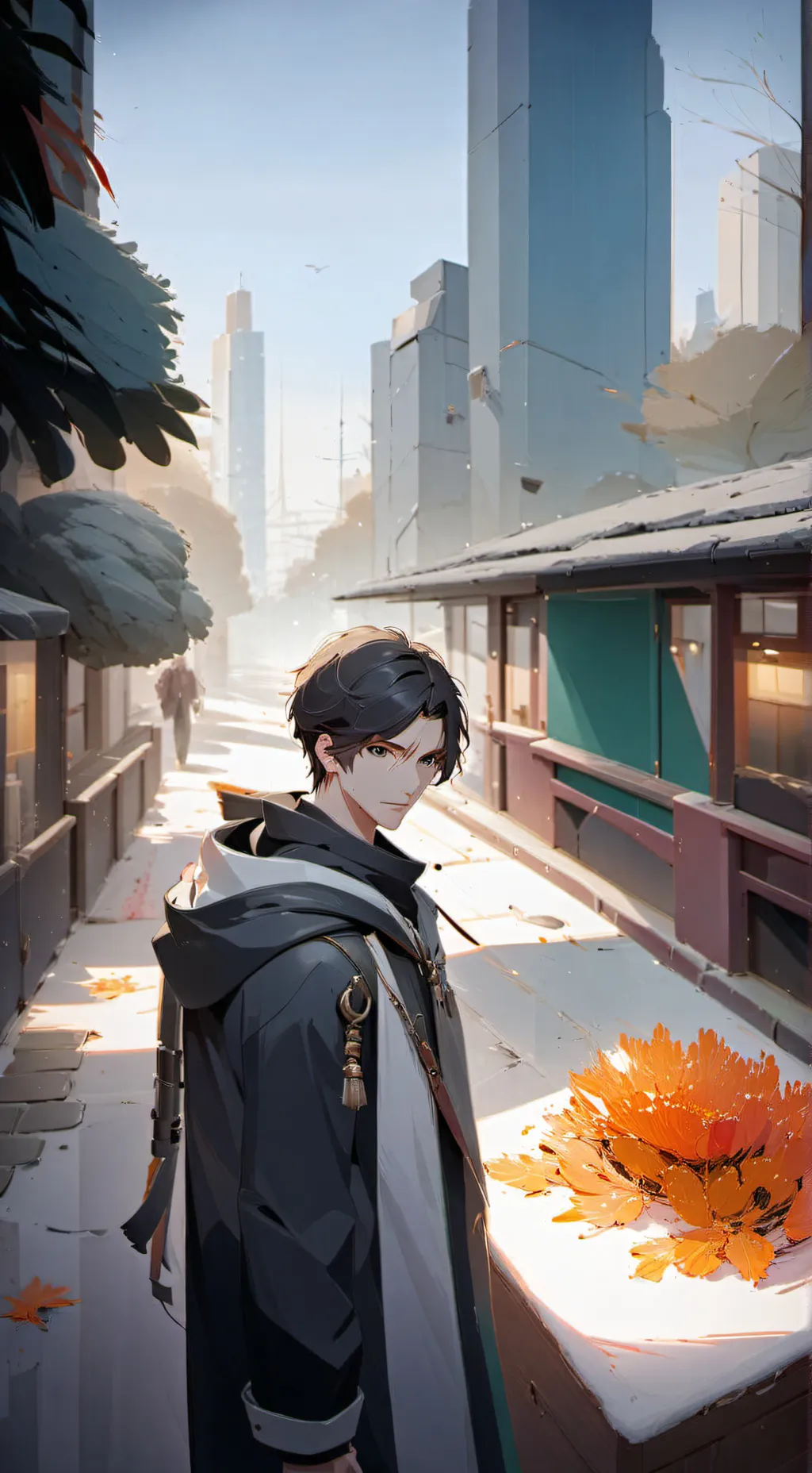 ai character: Mha demon king background