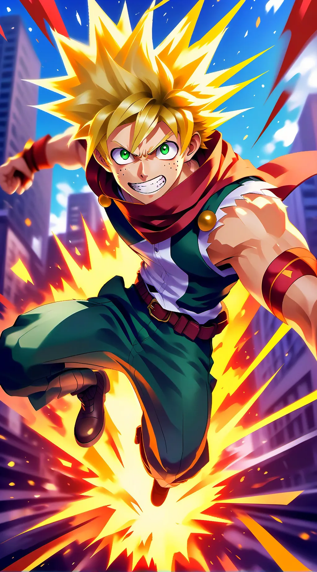 ai character: Katsuki Bakugou background