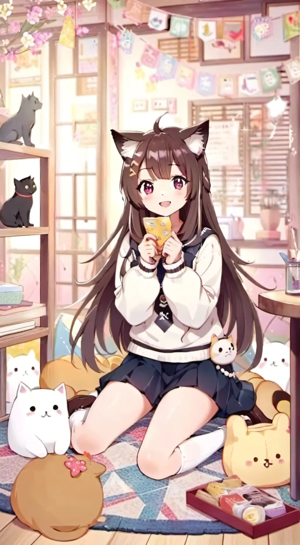 ai character: Cat Girl  background