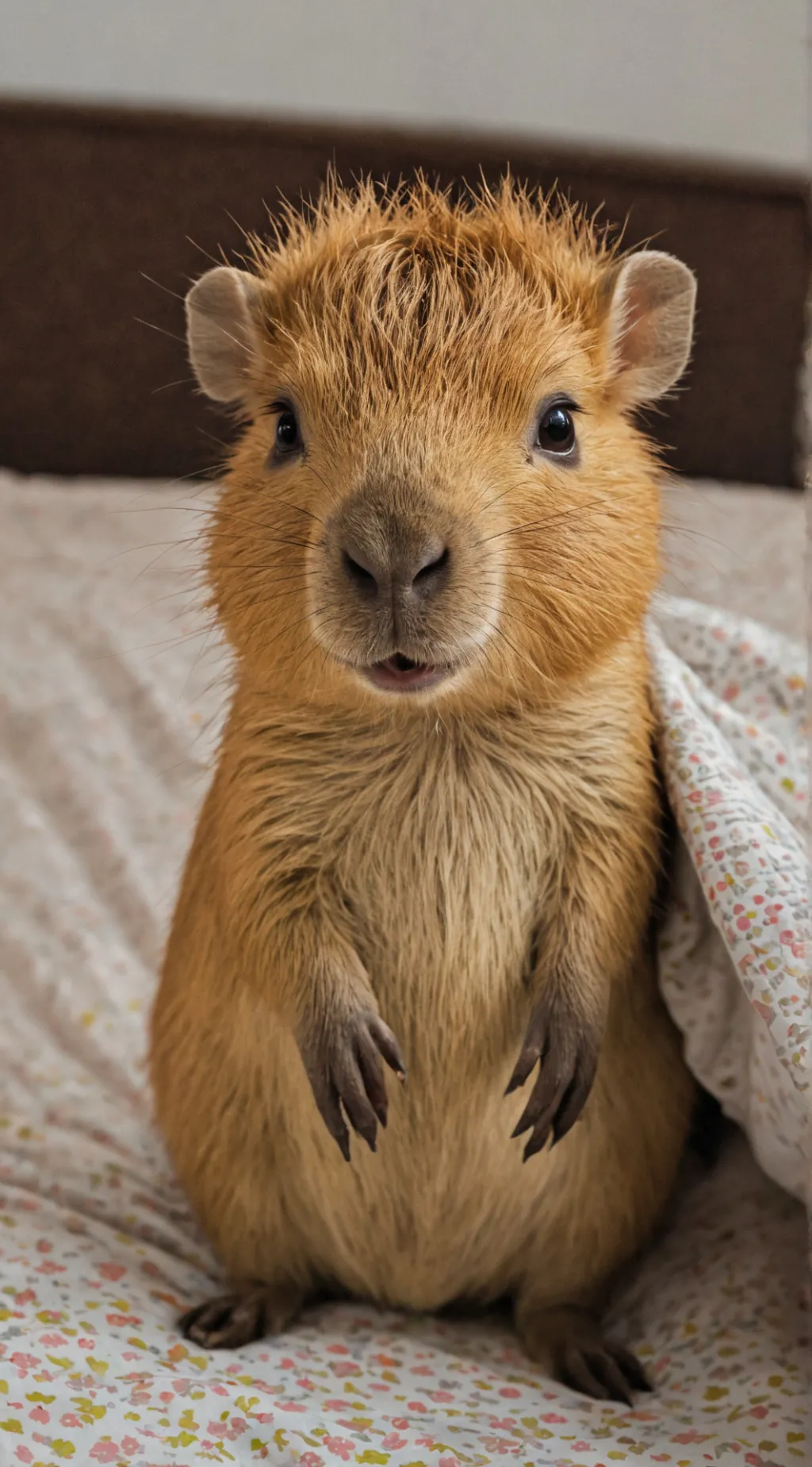 ai character: baby capybara background