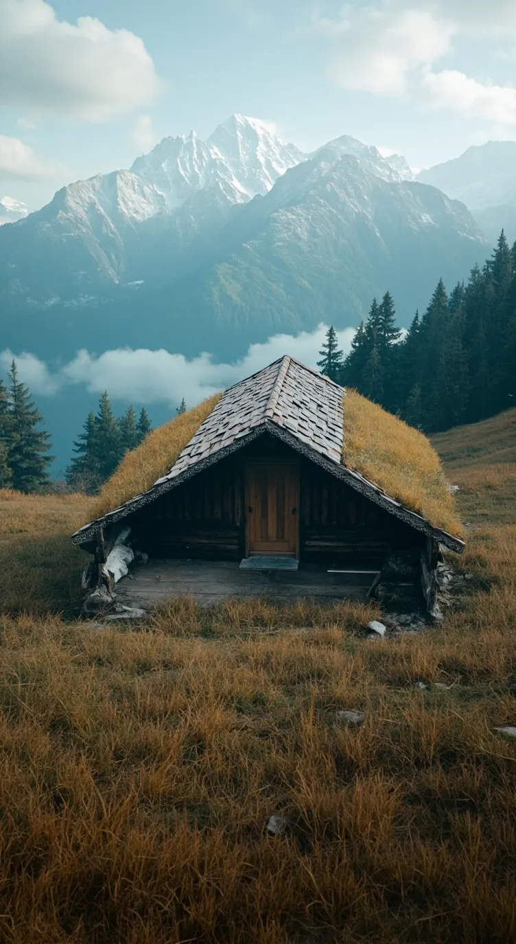 ai character: A alpine life background