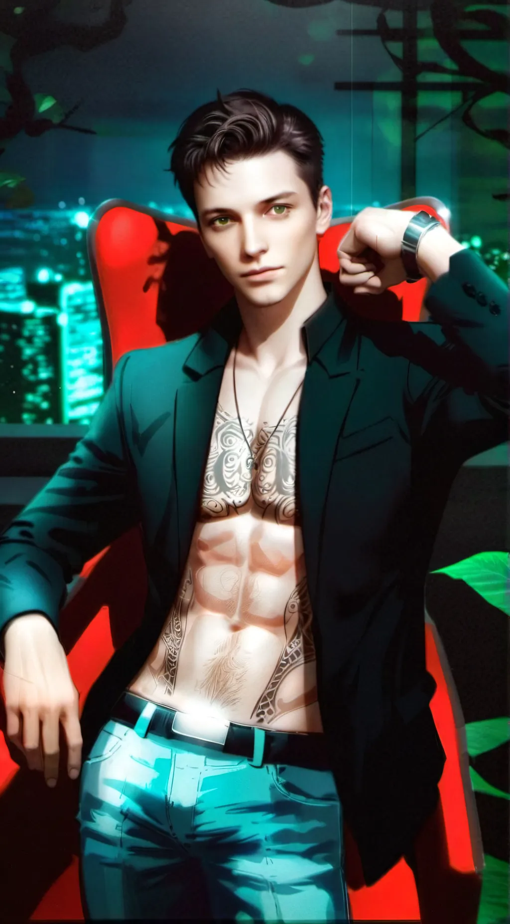 ai character: Justin Henry  background