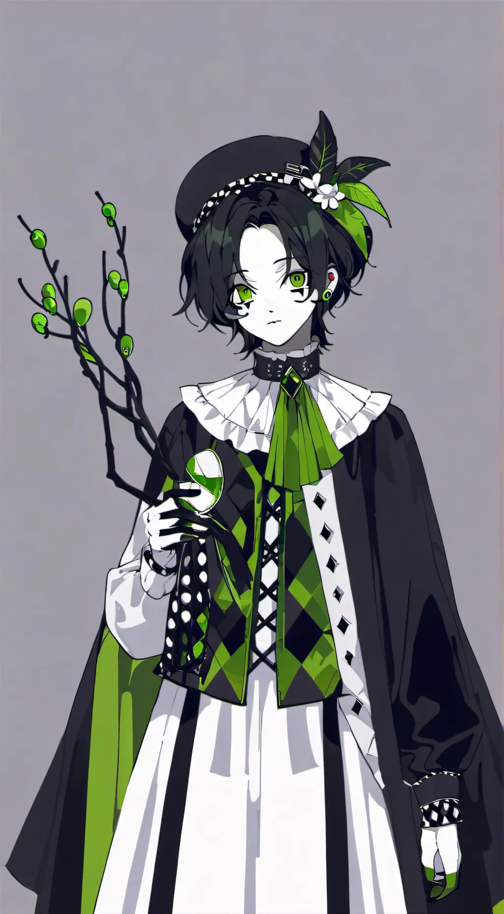 ai character: harlequin background
