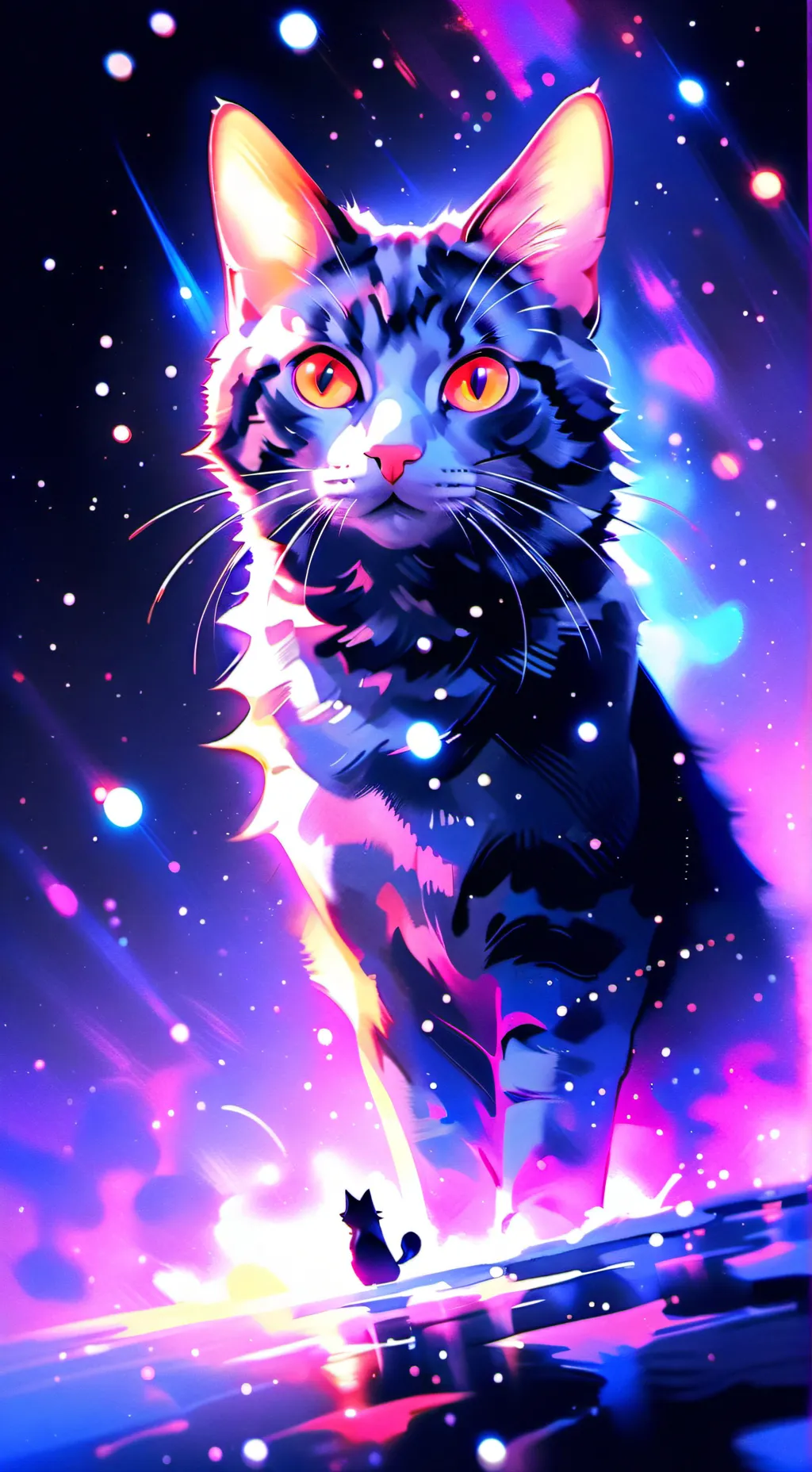 ai character: Cat BG background