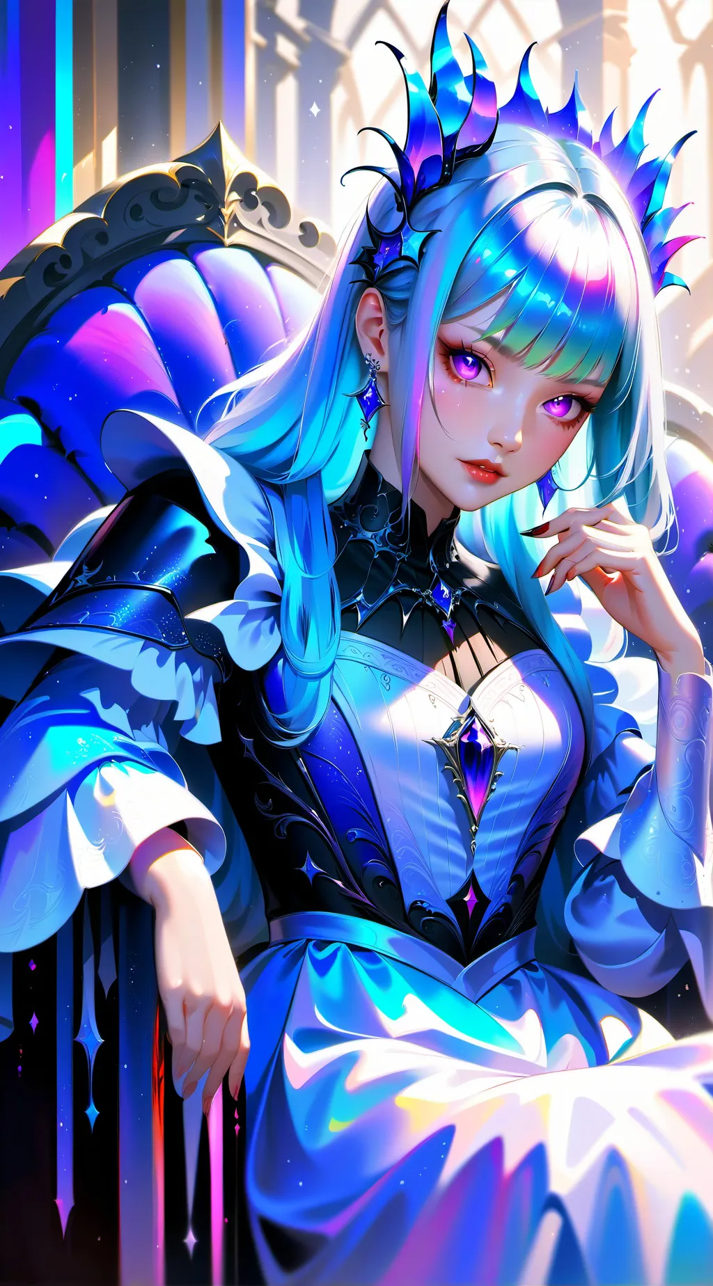 ai character: vampire MHA campin background