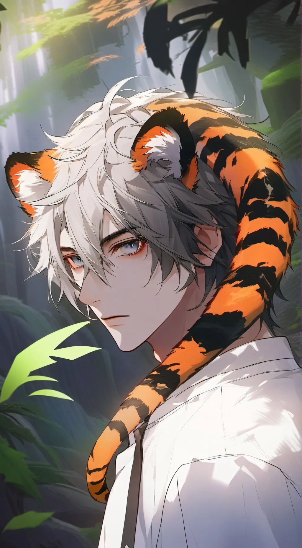 ai character: Striped Tiger Spir background