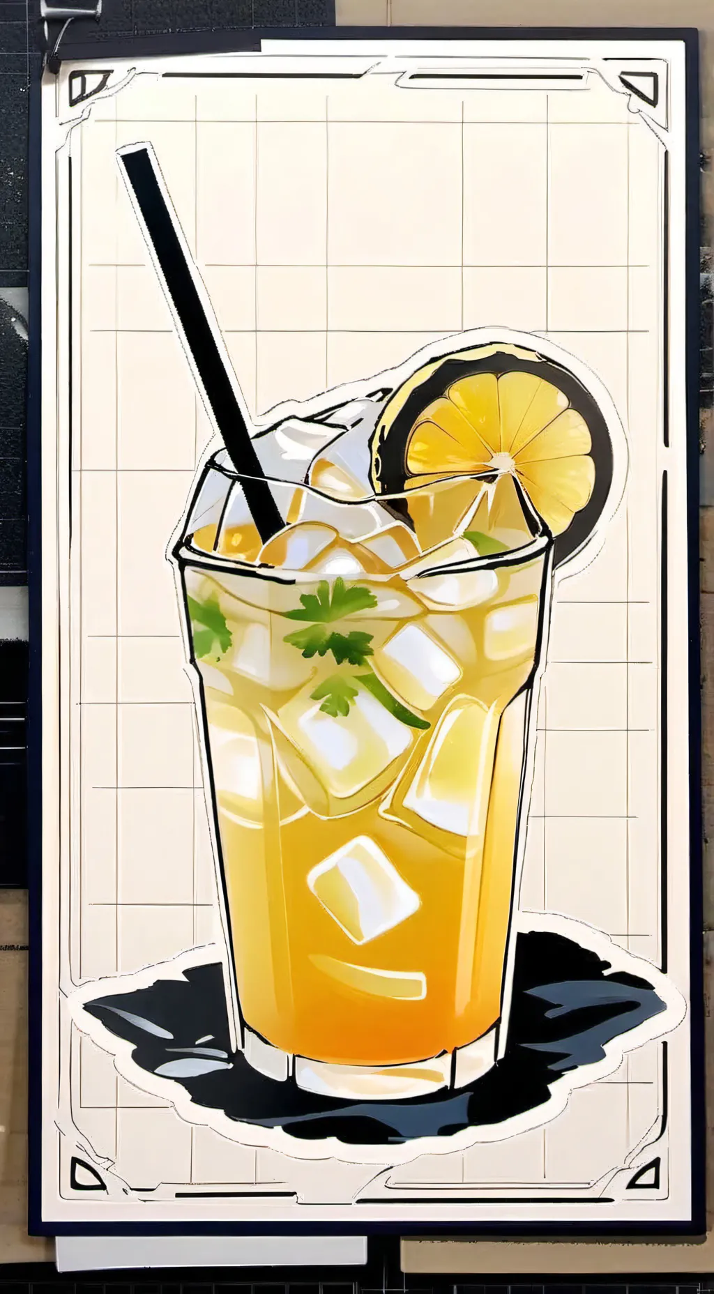 ai character: Lemonade shop background