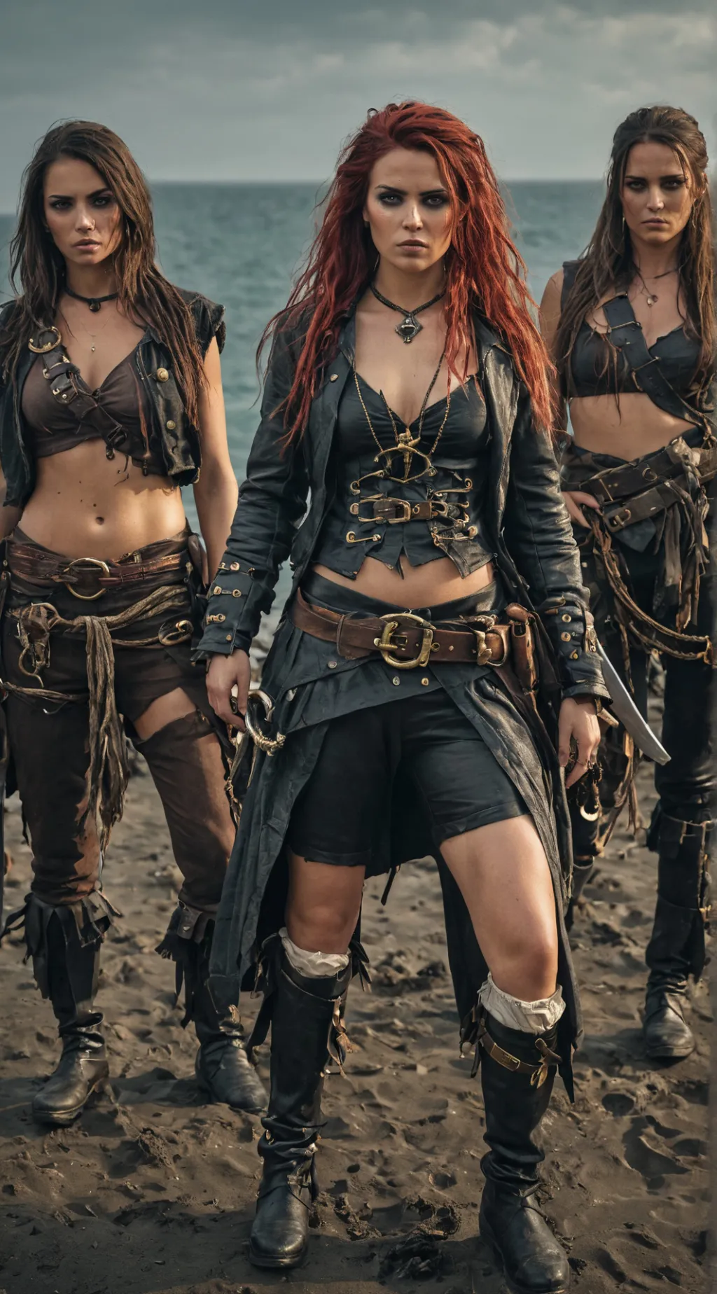 ai character: Female pirates  background