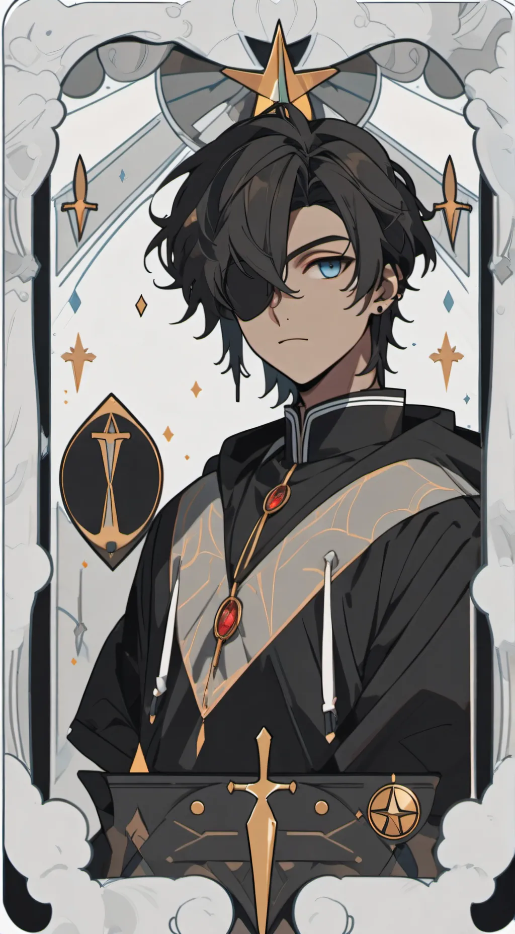 ai character: Zane from aph fire background