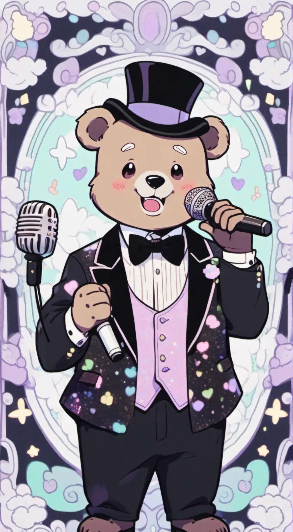 ai character: Stay calm song background
