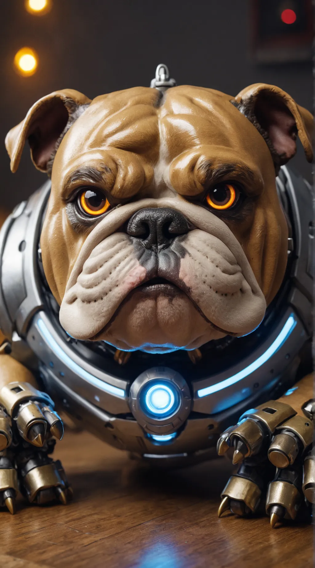 ai character: CyberCrown PekkaDog background