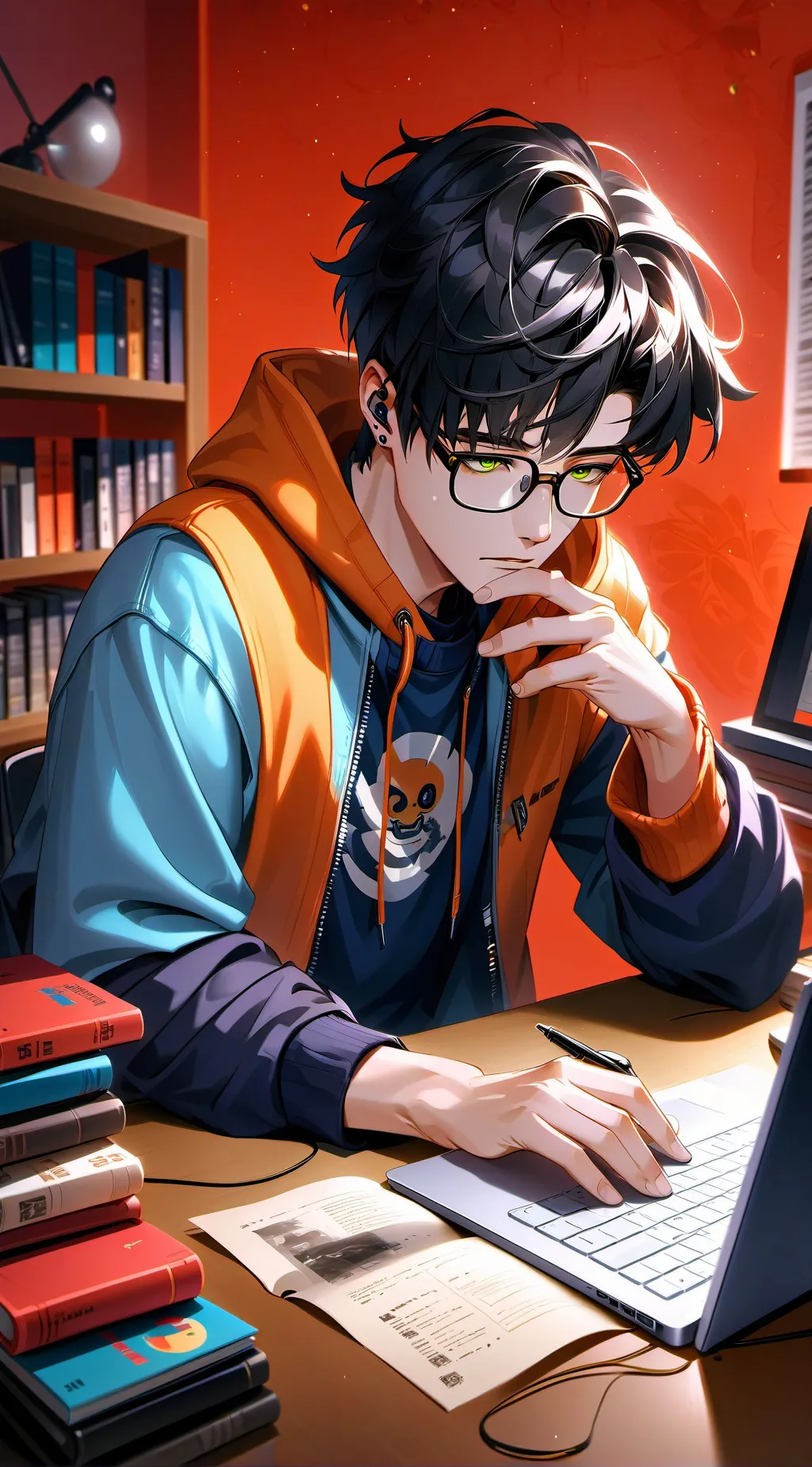 ai character: Sprunki vs hacker background