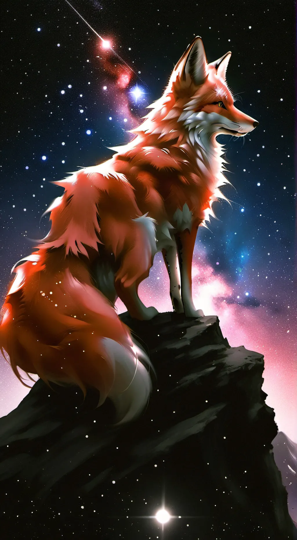 ai character: giant fox background
