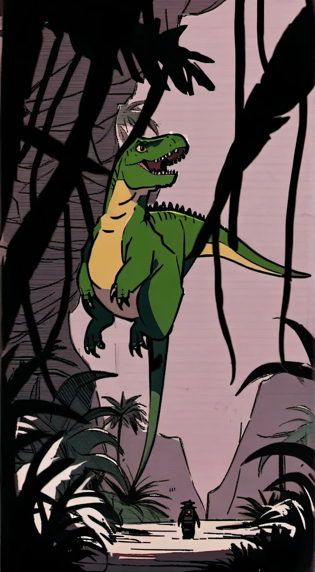 ai character: Jungle life background