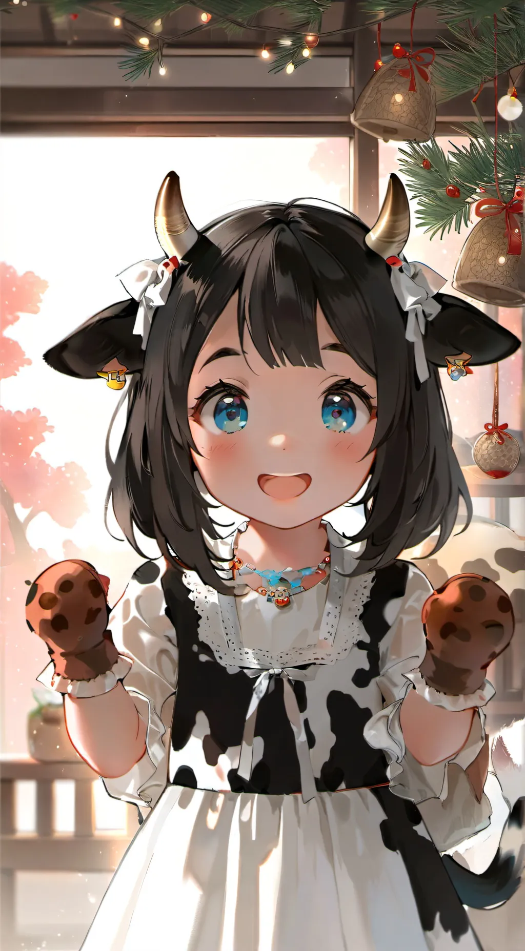 ai character: Dotty Cow Furry background