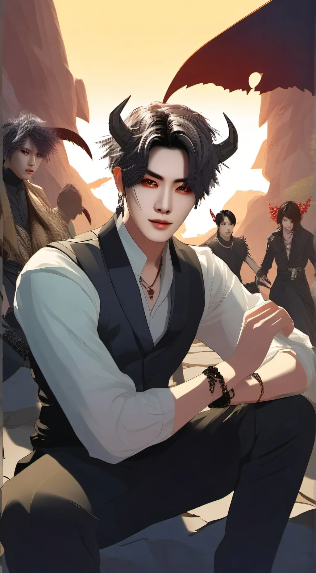 ai character: Kpop pero Forsaken background