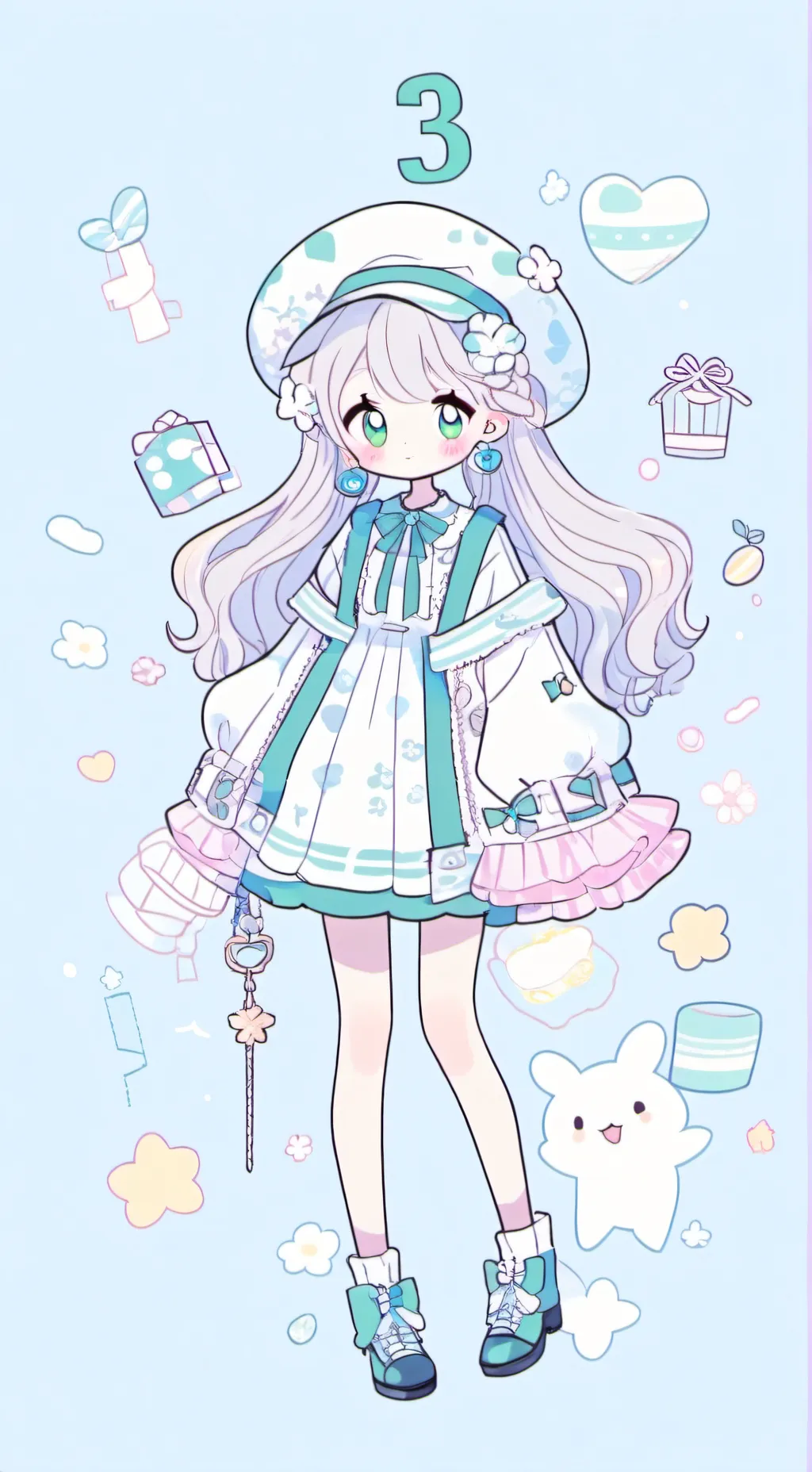 ai character: 1x1 background