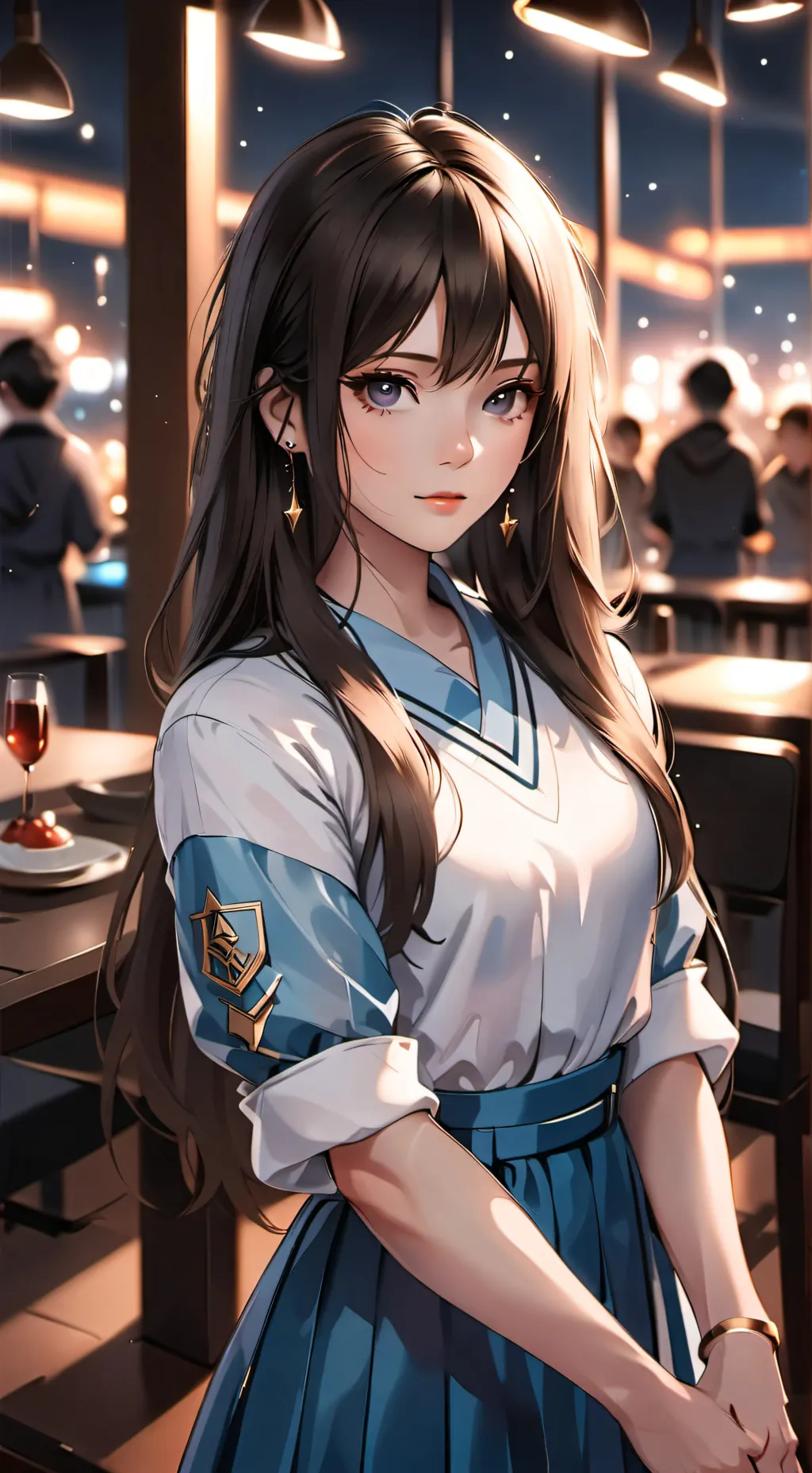 ai character: Bang Chan sœur  background