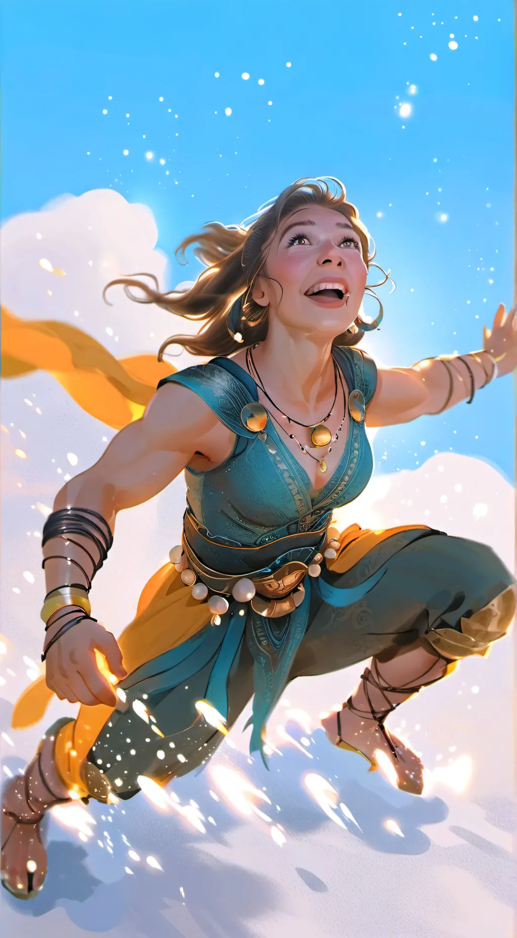 ai character: old girl  background