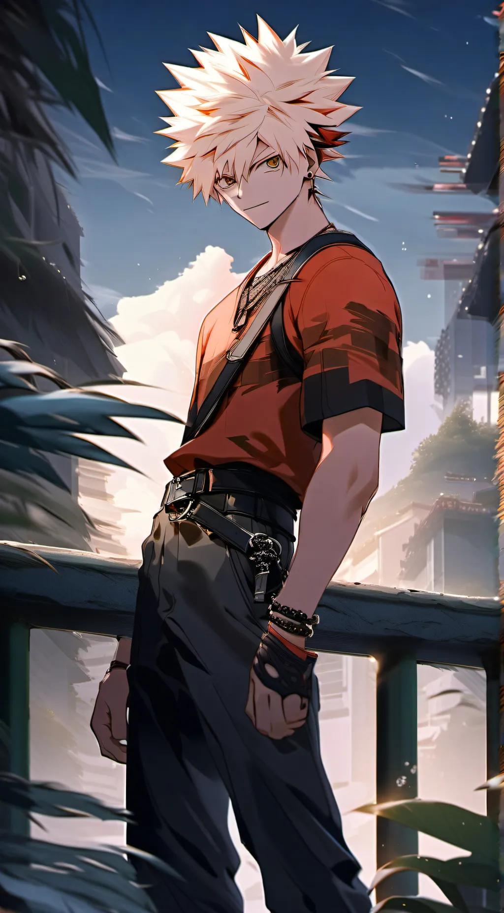 ai character: bakugo  background