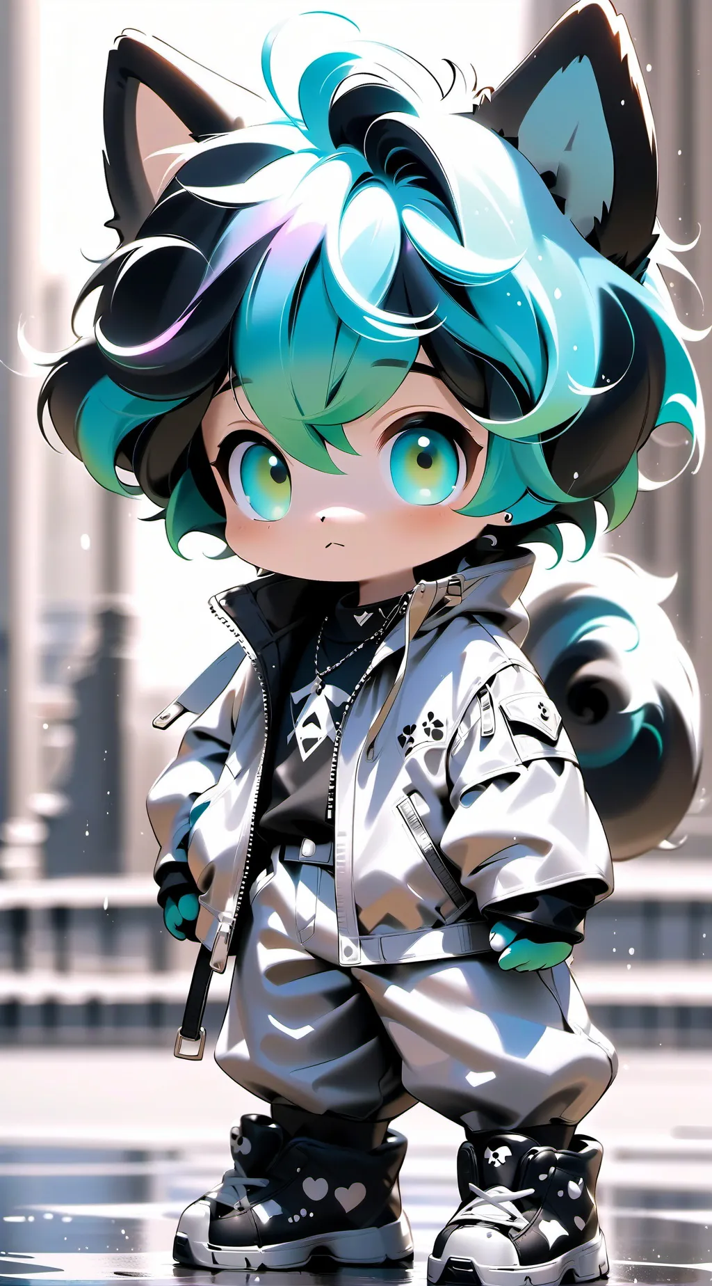 ai character: puppy boy🩵 background