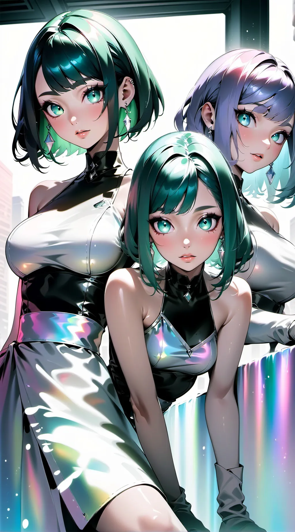 ai character: K-pop forest  background