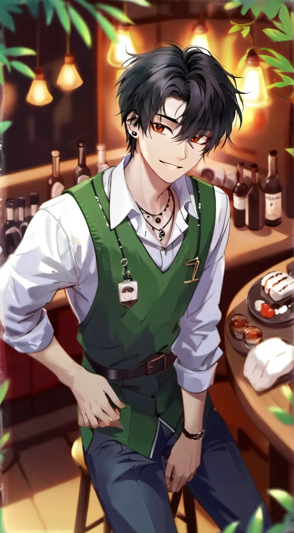 ai character: Waiter Hanta Sero background