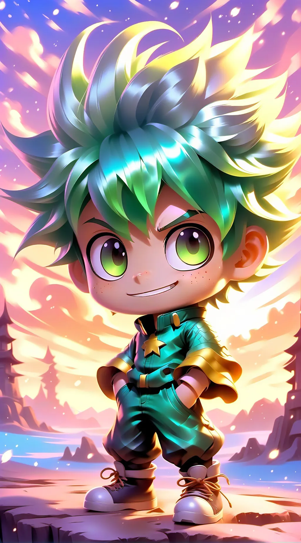 ai character: deku  background