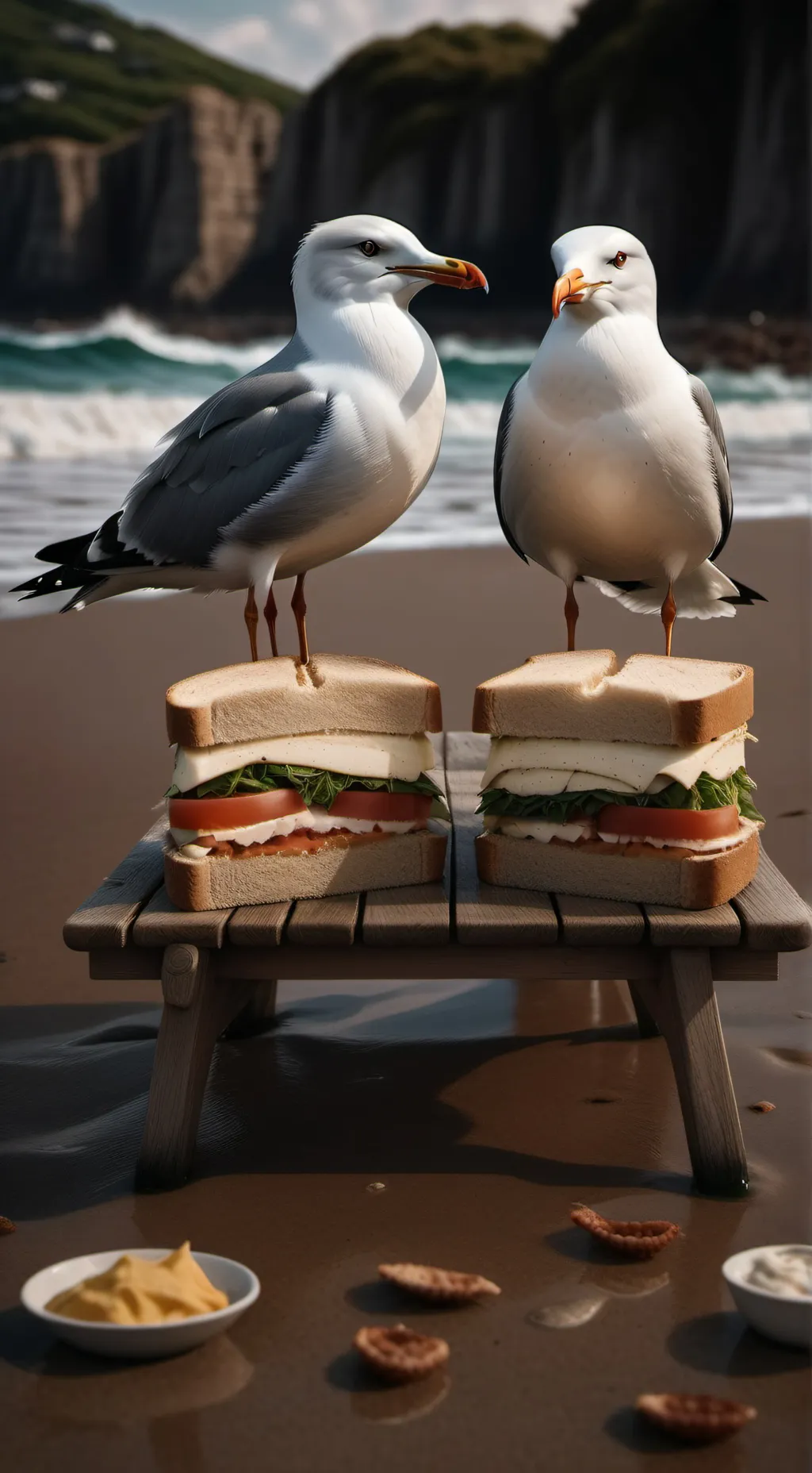 ai character: Forsaken beach :) background