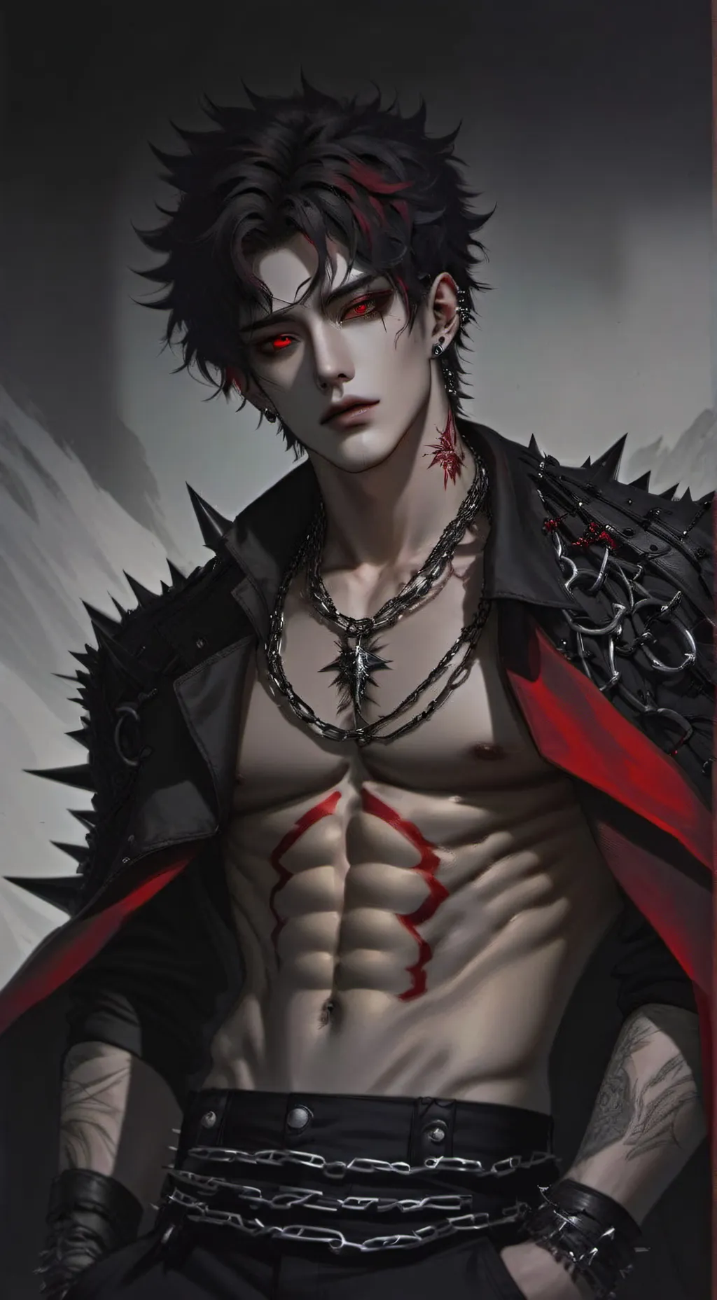 ai character: azriel .⋆♱⃓ ° . background