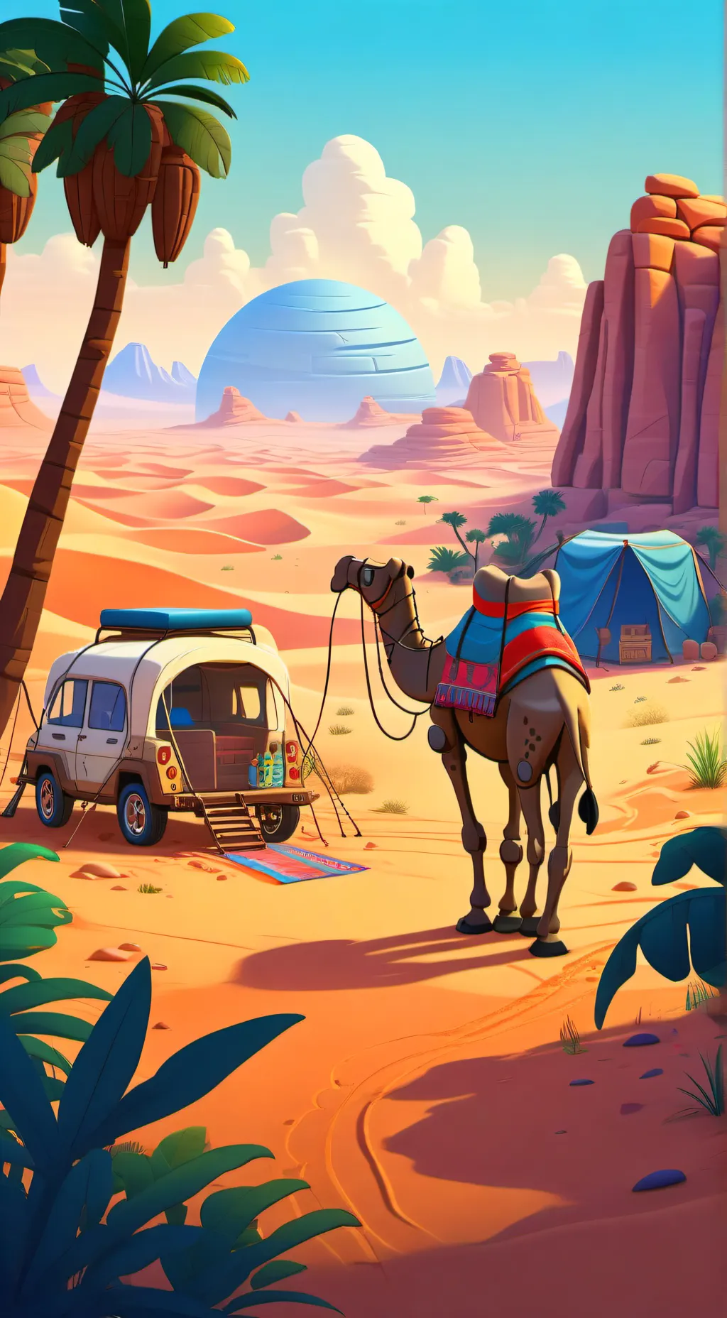 ai character: CH Sahara background