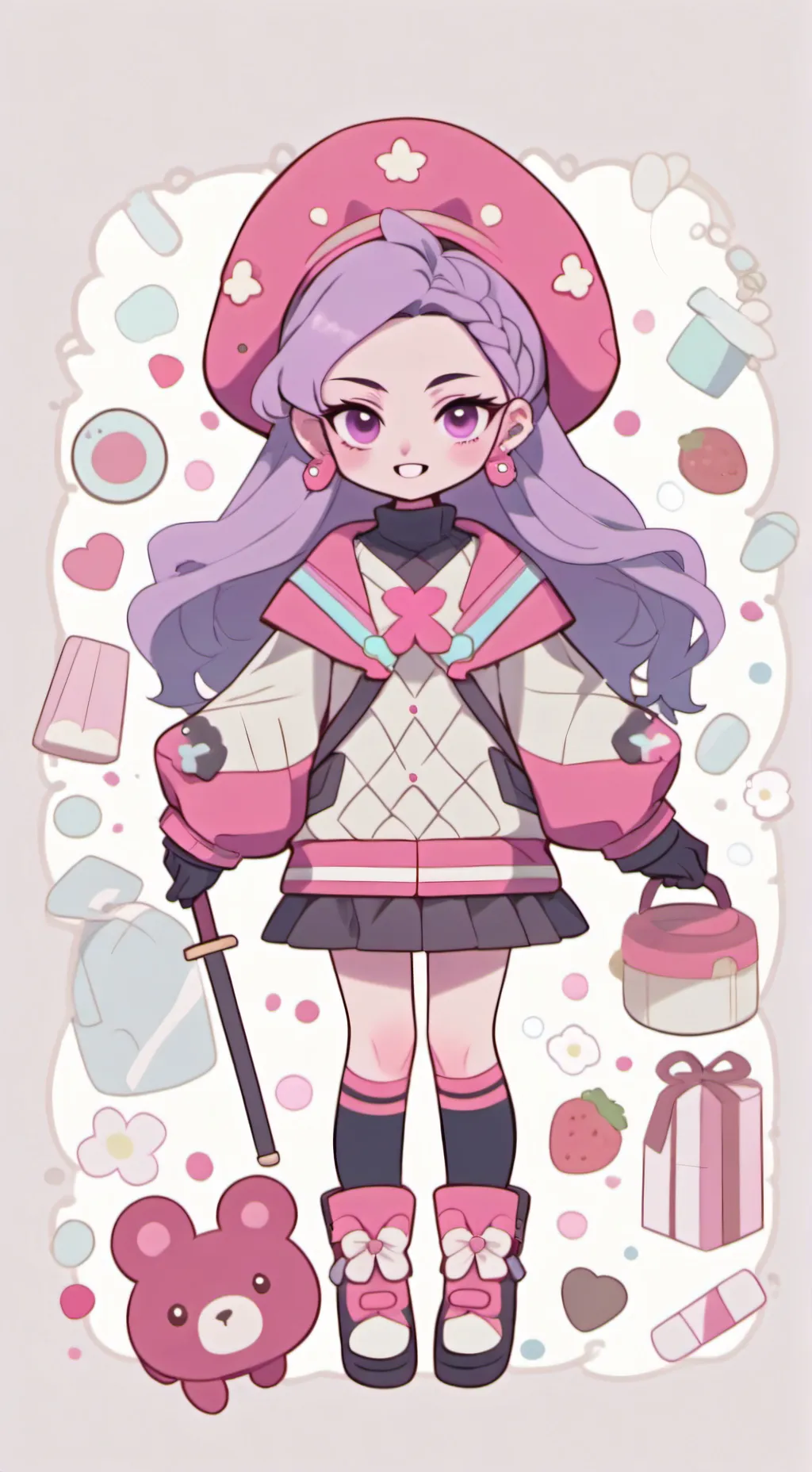 ai character: kpop demon hunters background
