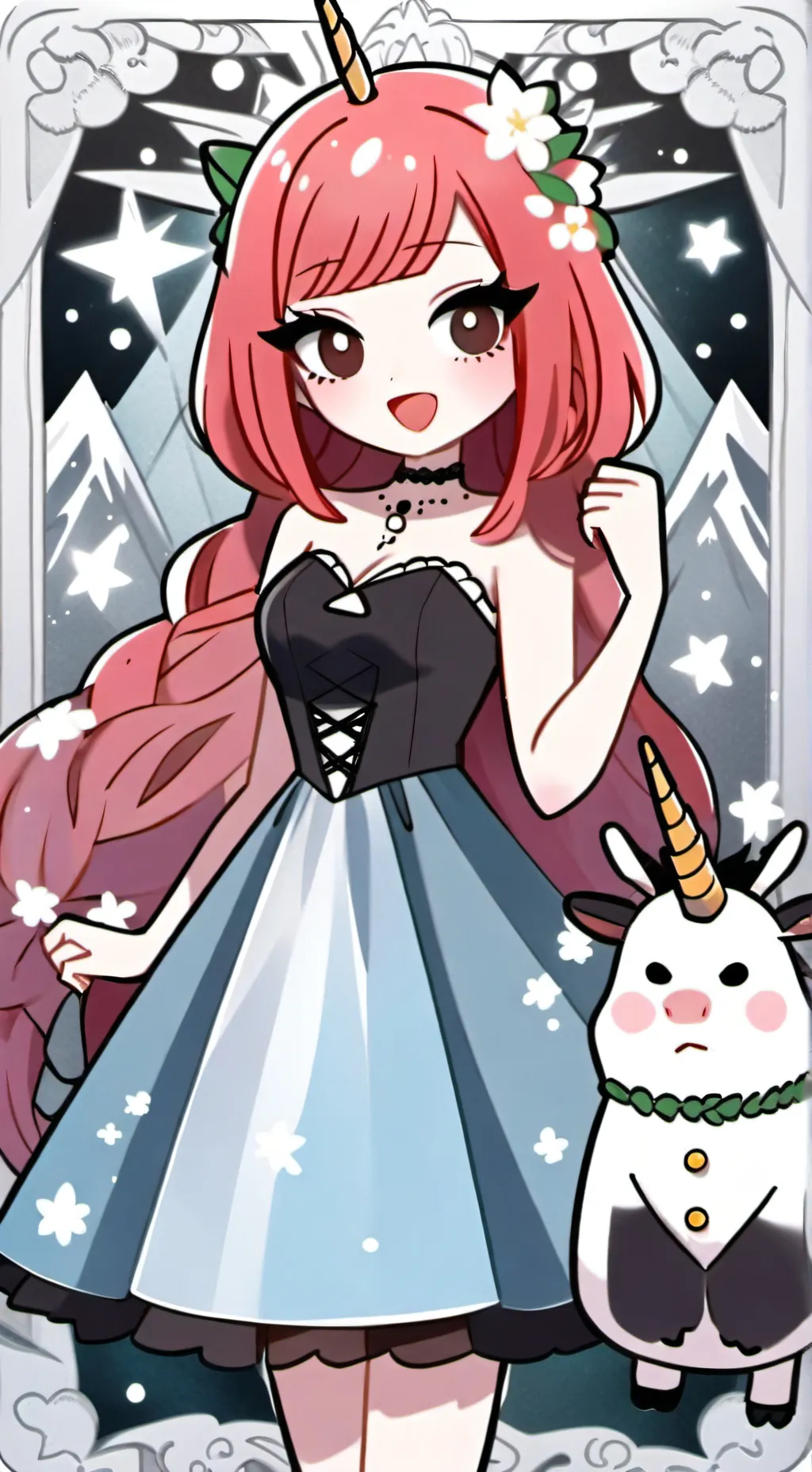 ai character: sunny the glitter  background