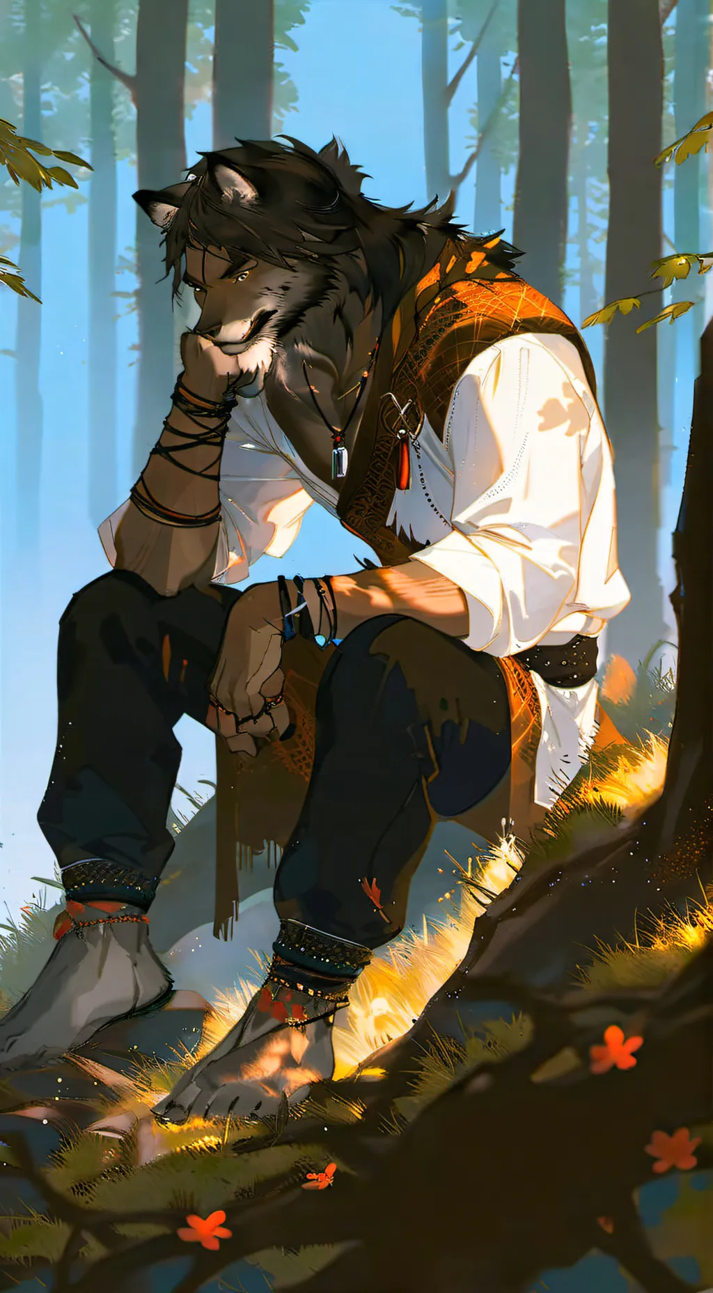 ai character: Werewolf tunner  background